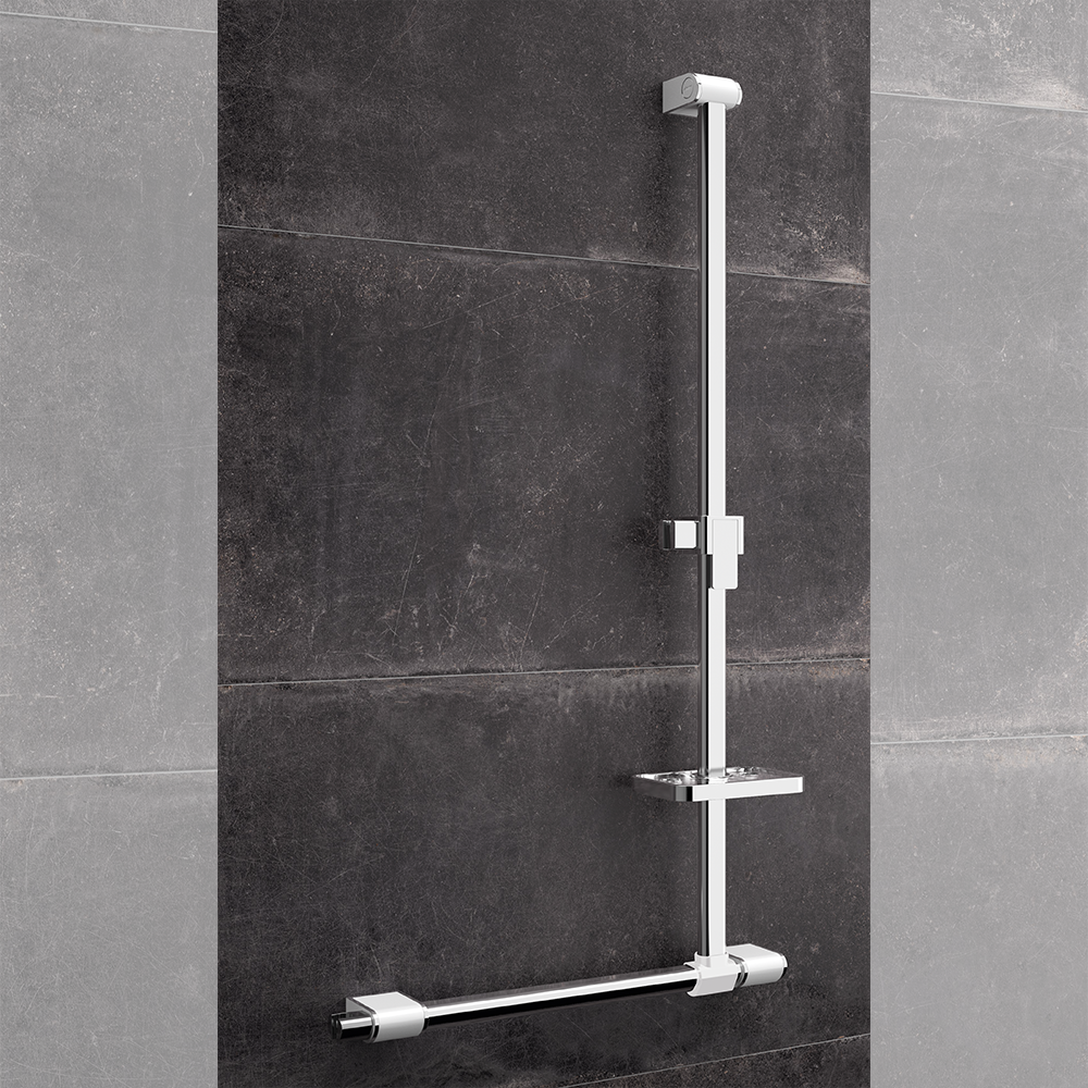 AKW Onyx 2 Grab Rail – Straight, Angled or T & L Riser, Chrome or Black, photo 13