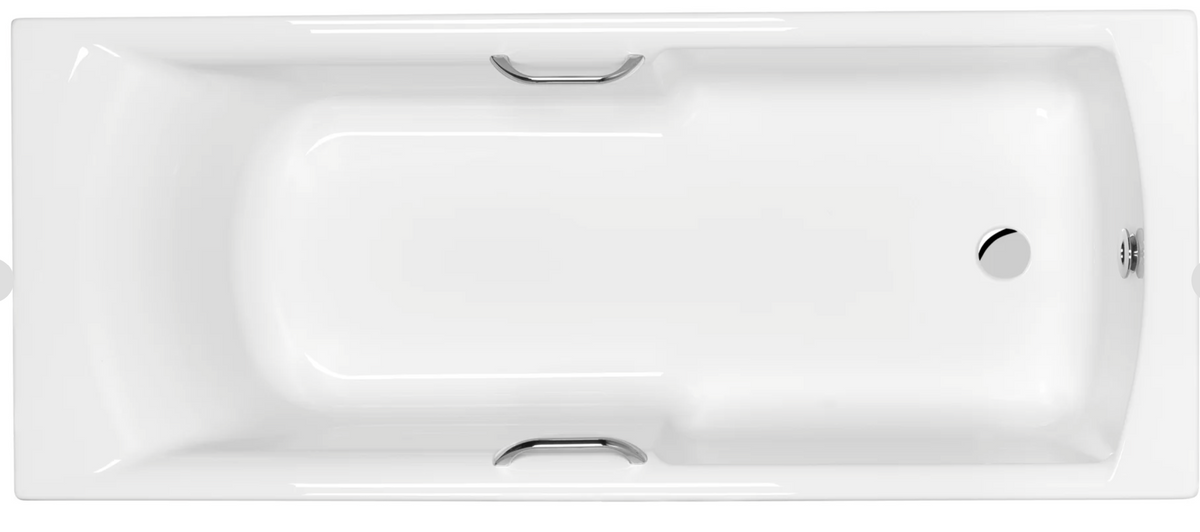 Carron Axis single ended bath with twin hand grips