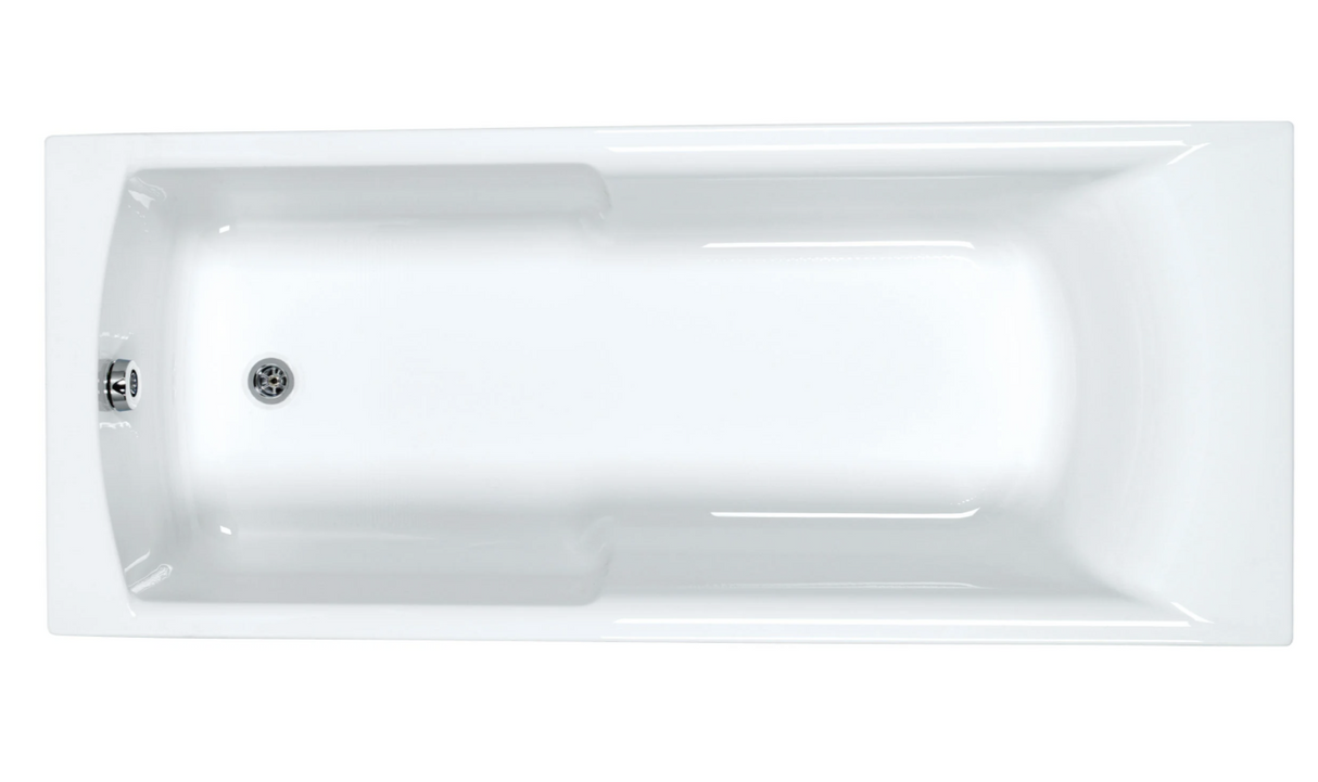 Carron Axis 1600x700mm Carronite Single Ended Bath- White Gloss (02034)