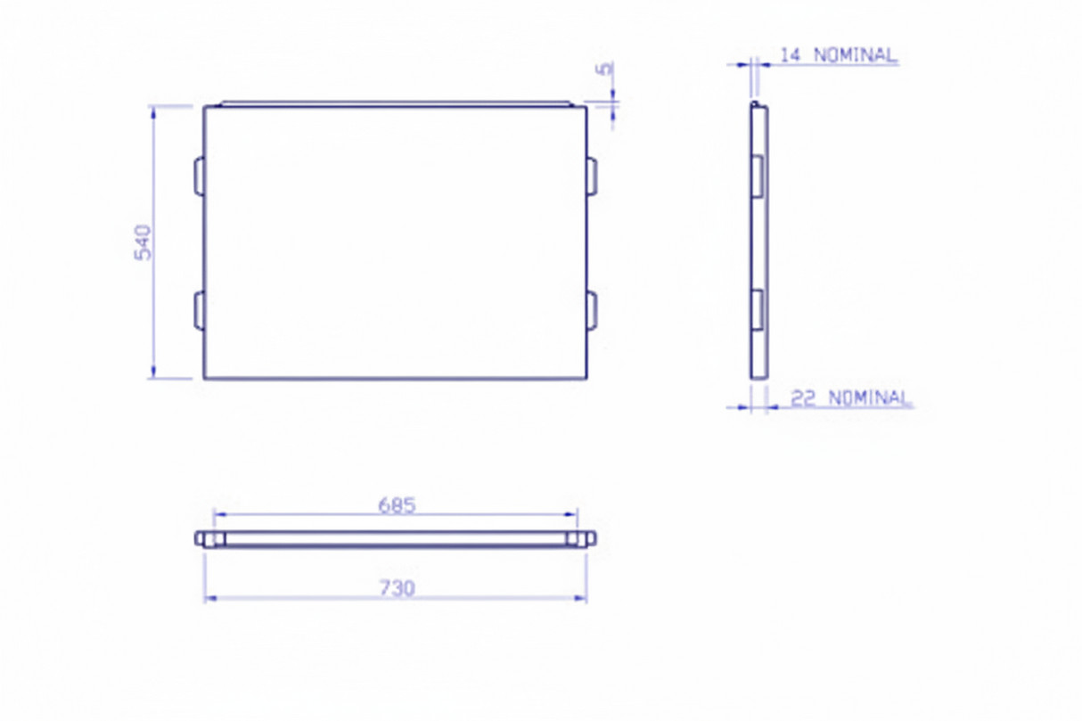 Carron Carronite End Bath Panel 750x540mm-White Gloss (02275)