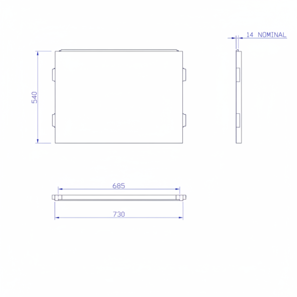 Carron End Bath Panel 750x540mm- White Gloss (02289)