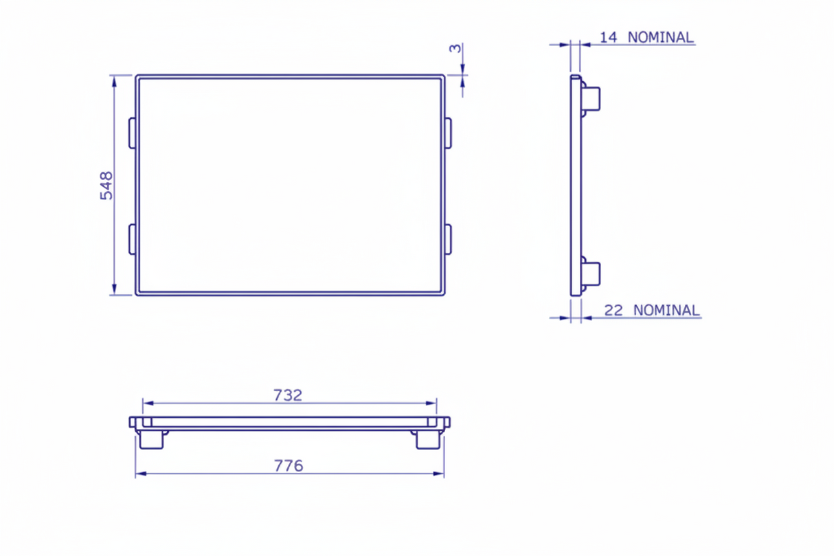 Carron End Bath Panel 800x540mm- White Gloss (02291)