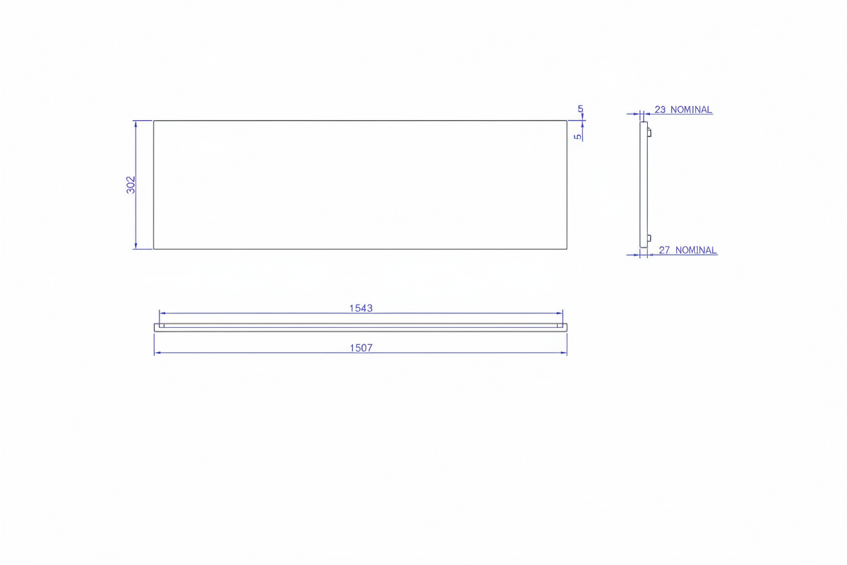 Carron Front Bath Panel 1600x515mm White Gloss (02316)