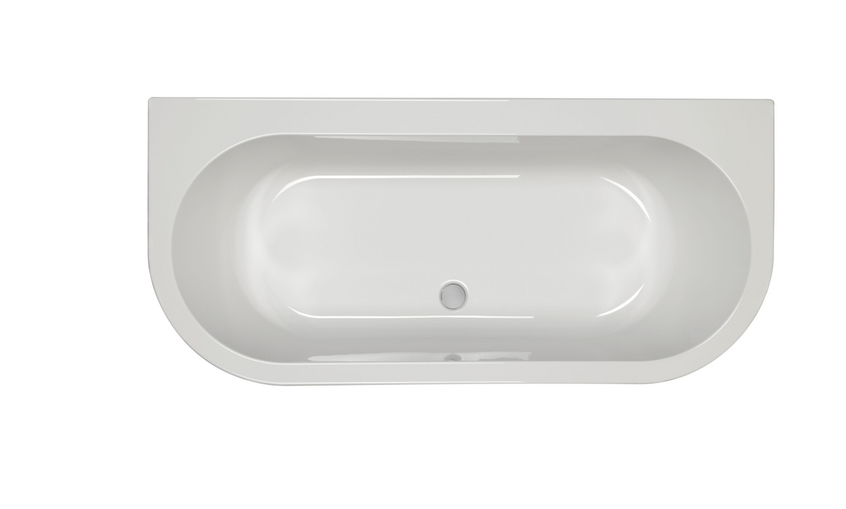 Carron Halcyon D-Shaped Bath 1750x800mm - White Gloss (02416)