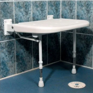 AKW 4000 Series Large Extra Wide Fold-Up Shower Seat with Legs (04570)