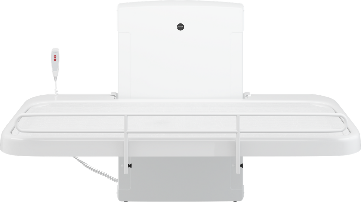 Pressalit SCT 2000 shower change table with water collection tray