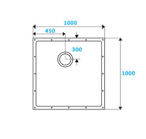 Contour ShowerDec Wet Room Floor Former 1000x1000mm (SD1000X1000)