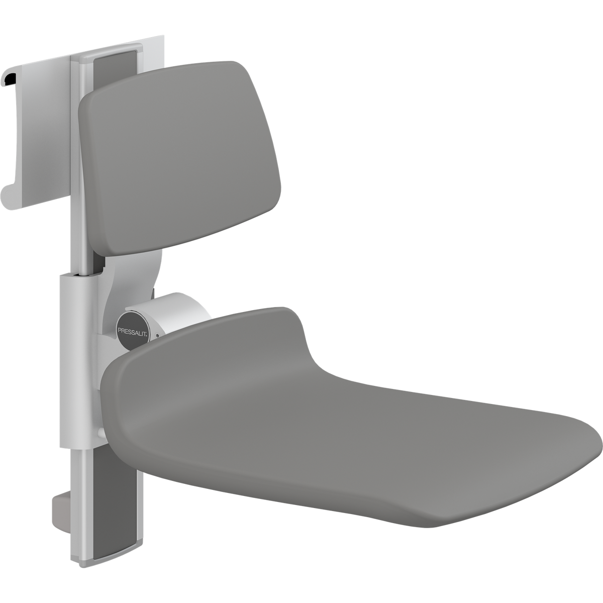 Pressalit PLUS shower seat – 450 mm Manual – Backrest Only, Standard Seat, Anthracite