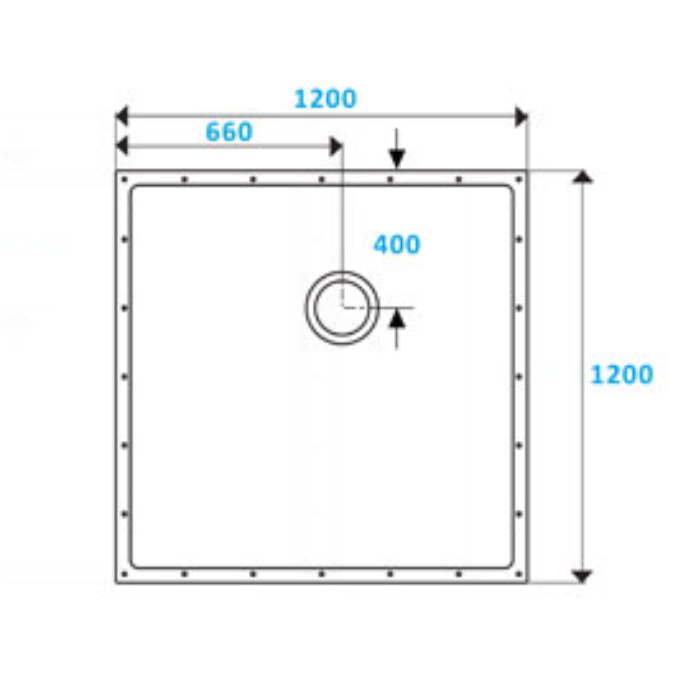 Contour ShowerDec Wet Room Floor Former 1200x1200mm (SD1200X1200)