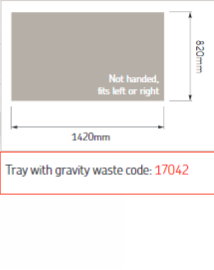 AKW Sulby Step-In Shower Tray with Built-In Gravity Waste, photo 14