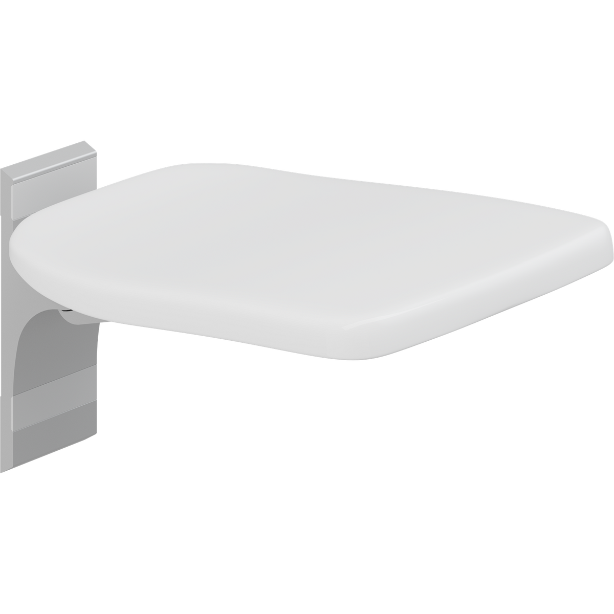Pressalit PLUS folding seat – Fixed Height, White