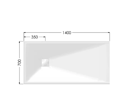AKW Onyx Exclusif Shower Tray 1400x700mm White (12827WH)