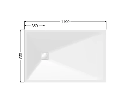 AKW Onyx Exclusif Shower Tray 1400x900mm White (12829WH)