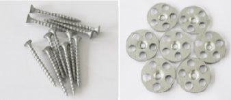 AKW Tile Backer Washers & 25mm Screw Fixings x 50 (18-001-437)