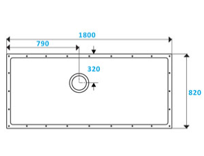 Contour ShowerDec Wet Room Floor Former 1800x820mm (SD1800X820)