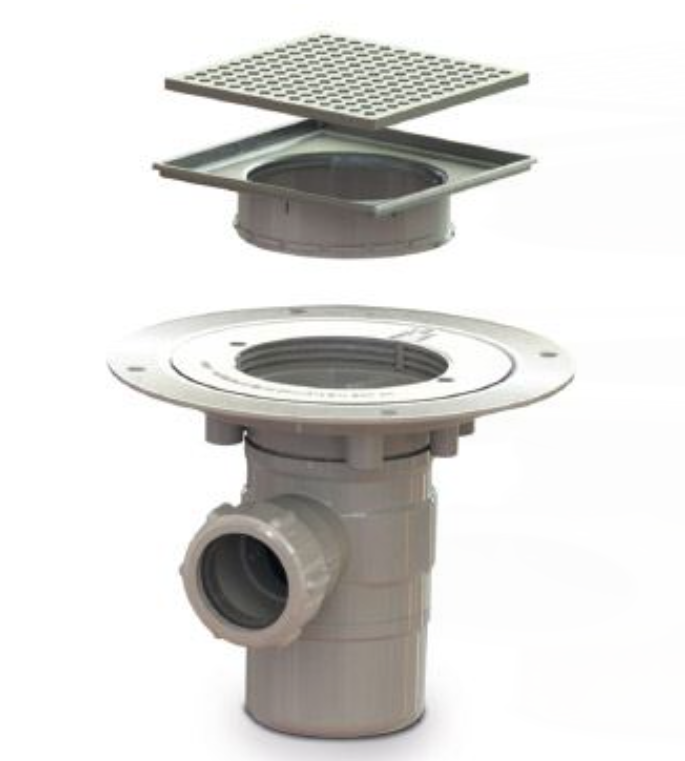 AKW Tuff Form waste fitting for tiled wet room floor