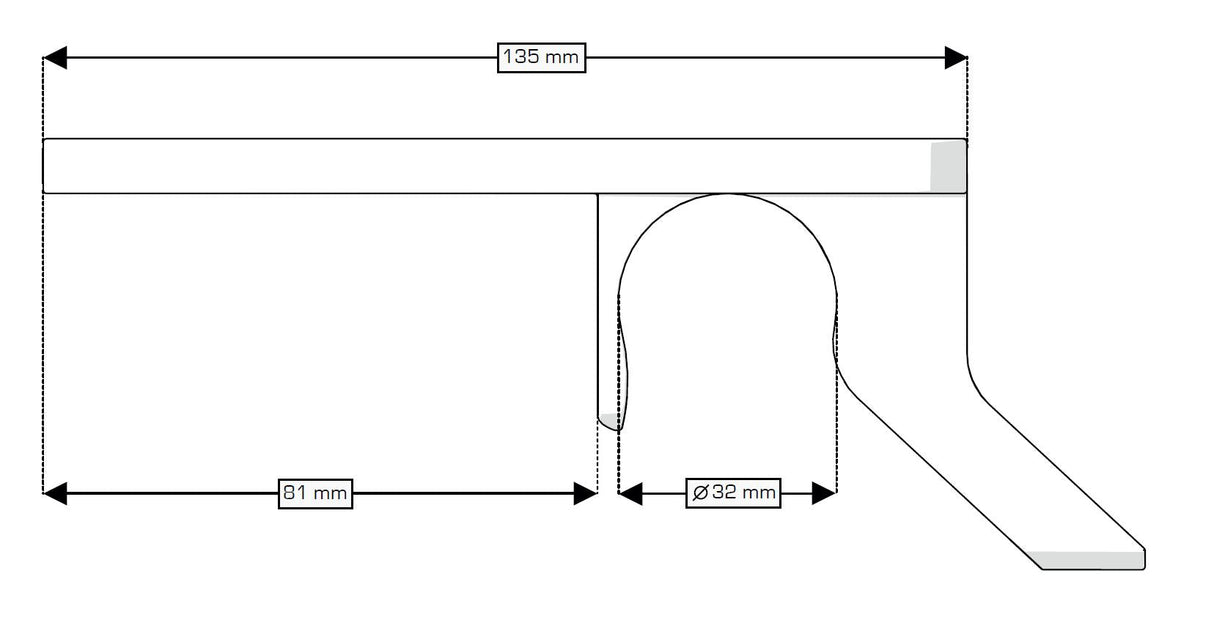 AKW Onyx Large Bathroom Shelf (23680)