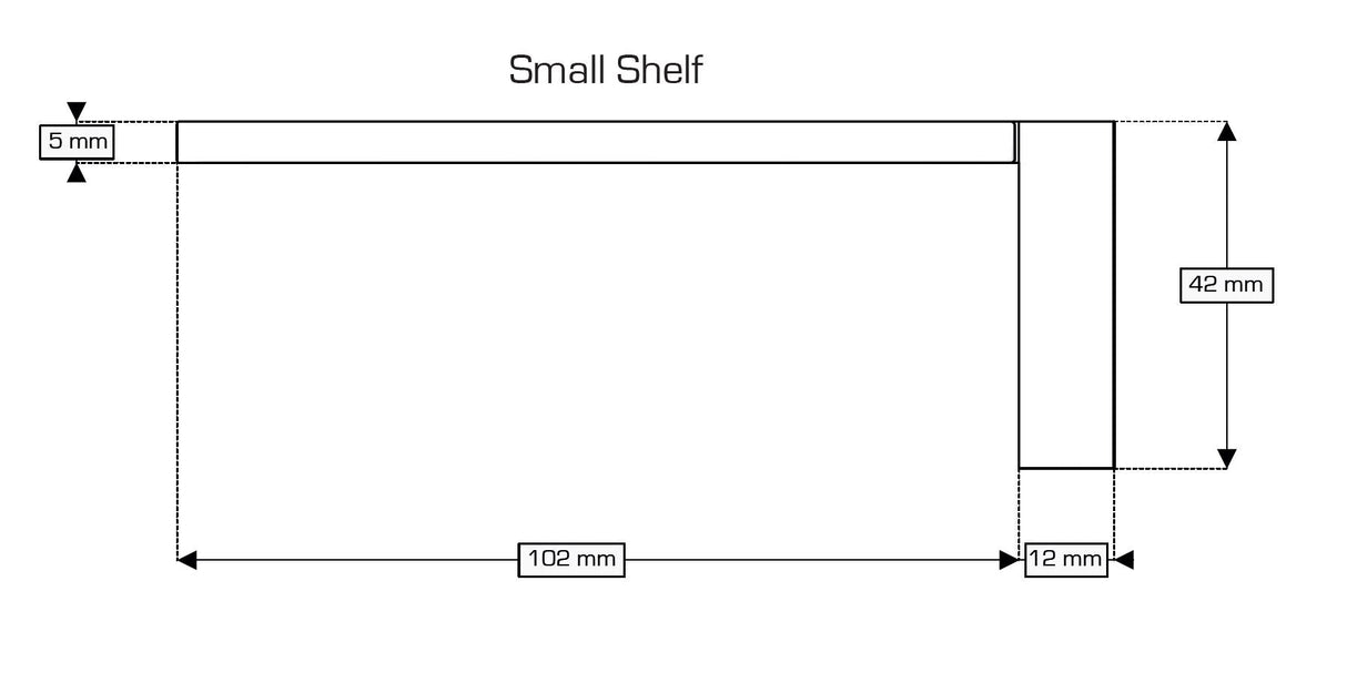 AKW Onyx Small Bathroom Shelf (23681)