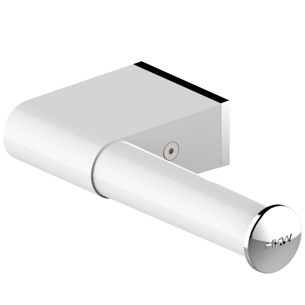 AKW Onyx Toilet Roll Holder White and Chrome (23685)