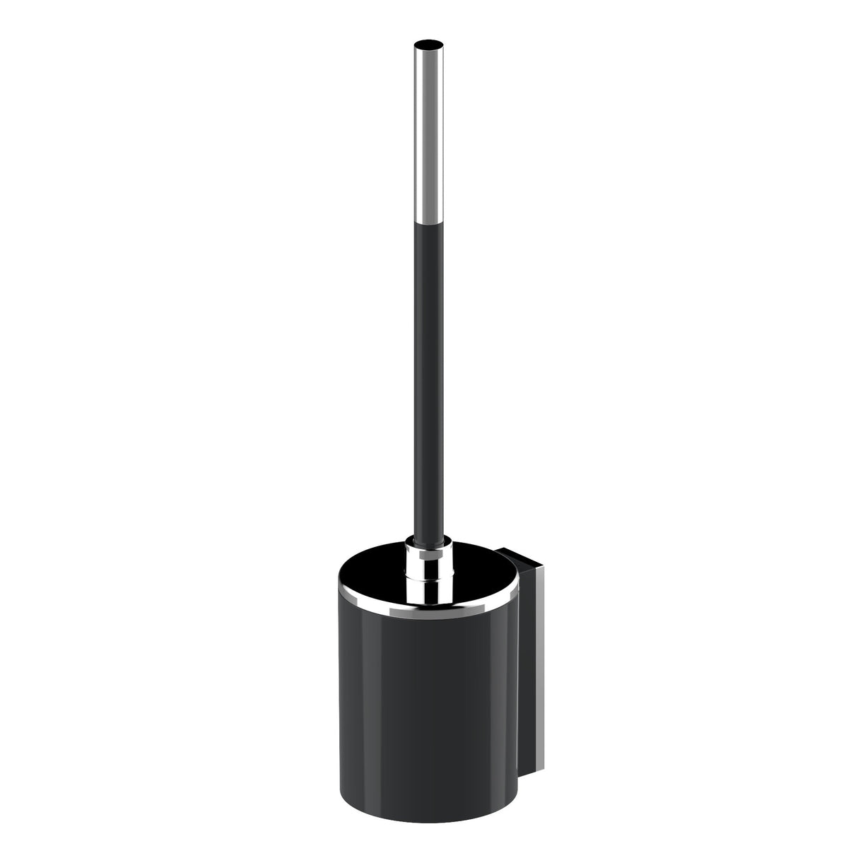 AKW Onyx Toilet Brush Black and Chrome (23687)