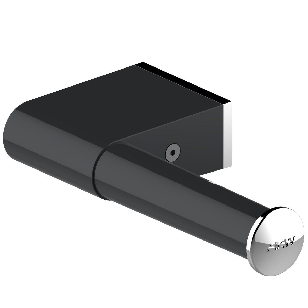 AKW Onyx Toilet Roll Holder Black and Chrome (23688)