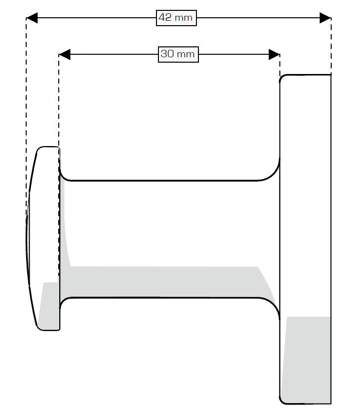 AKW Onyx Robe Hook Chrome (23690)