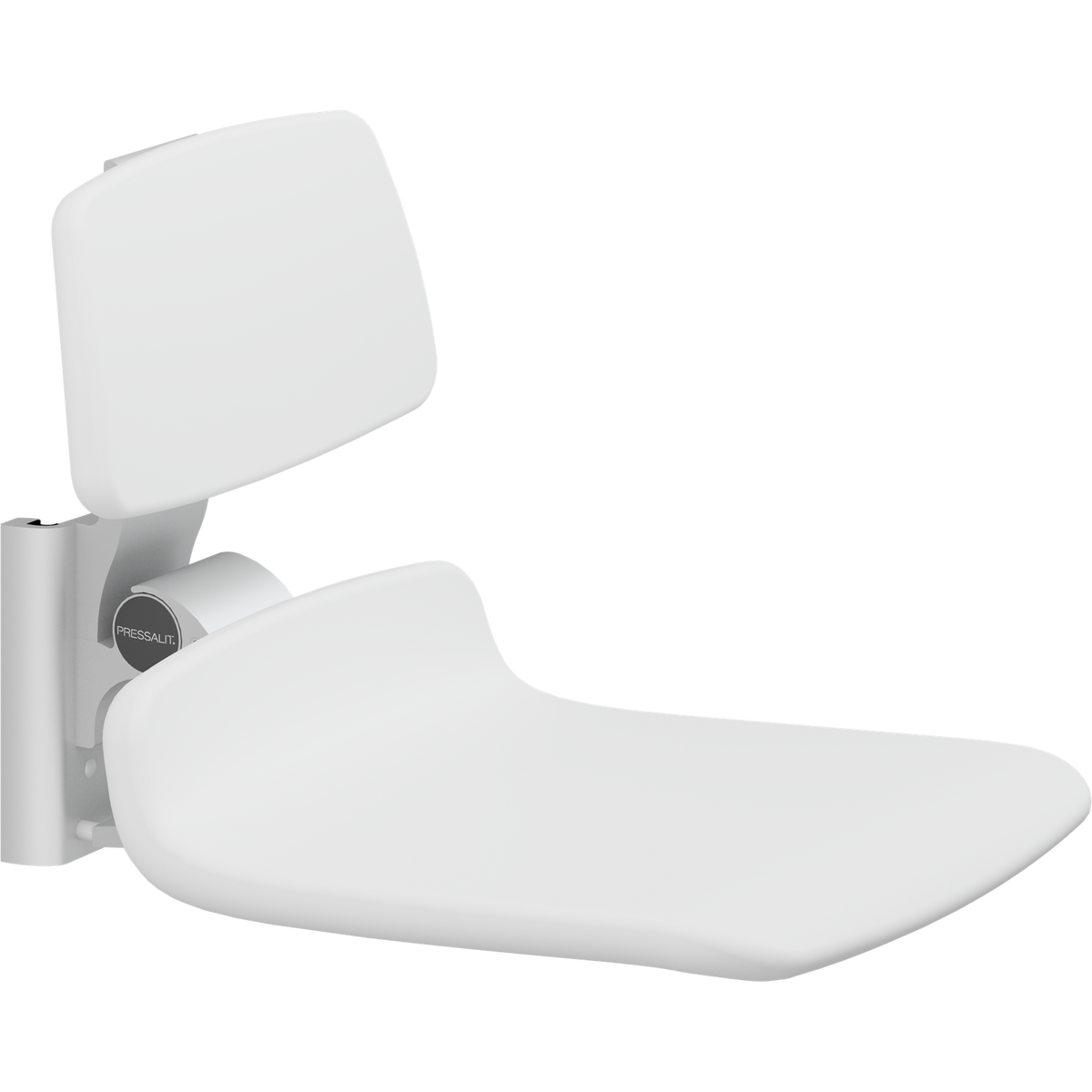 Pressalit PLUS replacement shower seat – 450 mm – Backrest Only, Standard Seat, White
