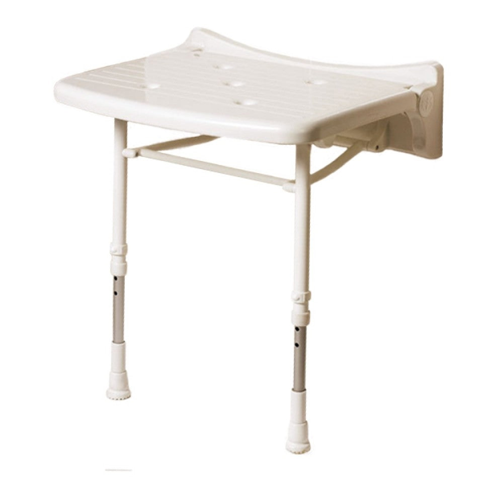 AKW 2000 Series Standard Wall Mounted Fold Up Shower Seat Unpadded (02010)