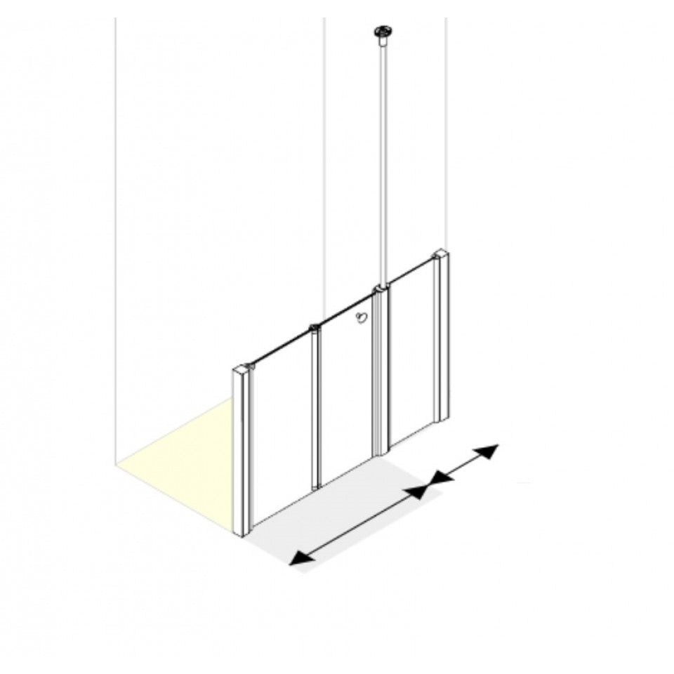 AKW Larenco Care Half Height Bi-Fold Shower Door