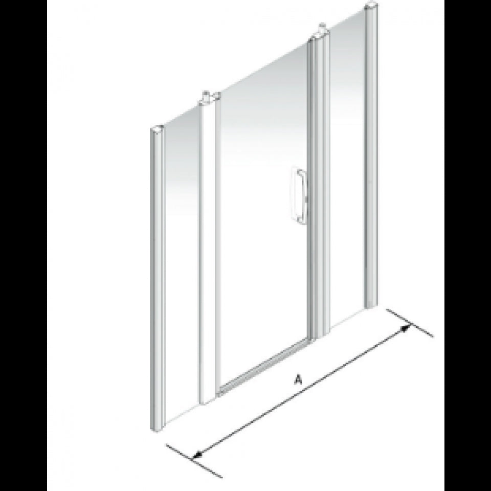 AKW Larenco Full Height Hinged Shower Door