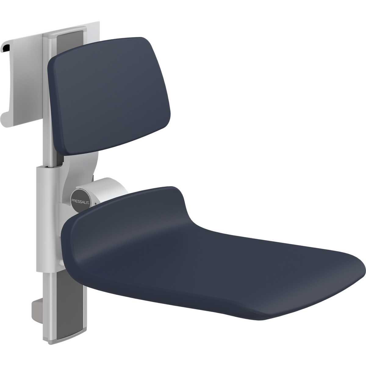 Pressalit PLUS shower seat – 450 mm Manual – Backrest Only, Standard Seat, Dark Blue