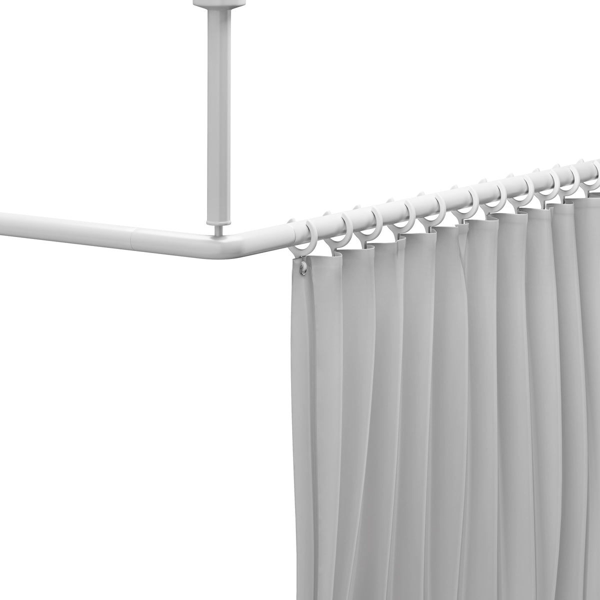 Pressalit shower curtain rail 1200 x 1200 mm – detail
