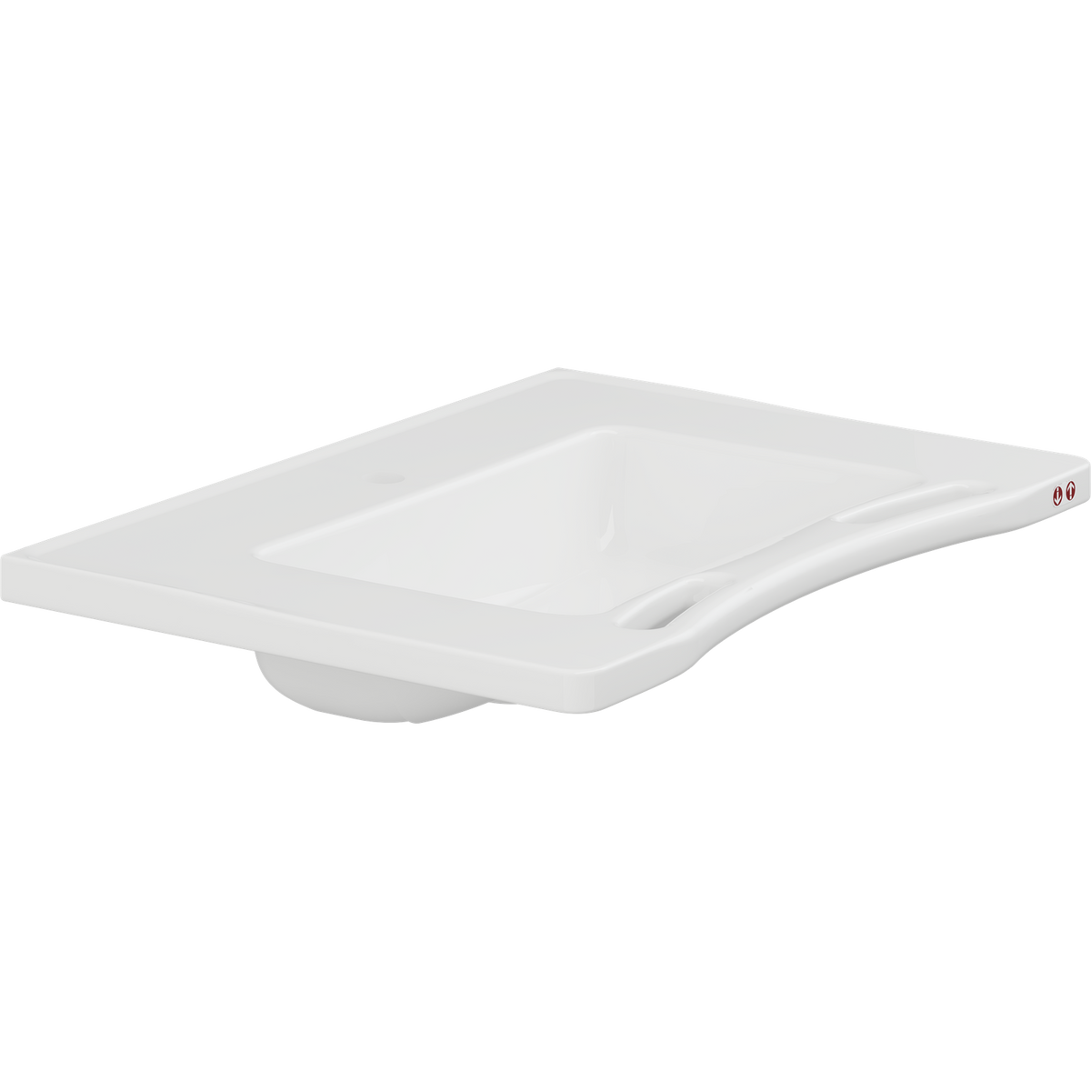 Pressalit MATRIX MEDIUM wash basin with operating buttons, without overflow