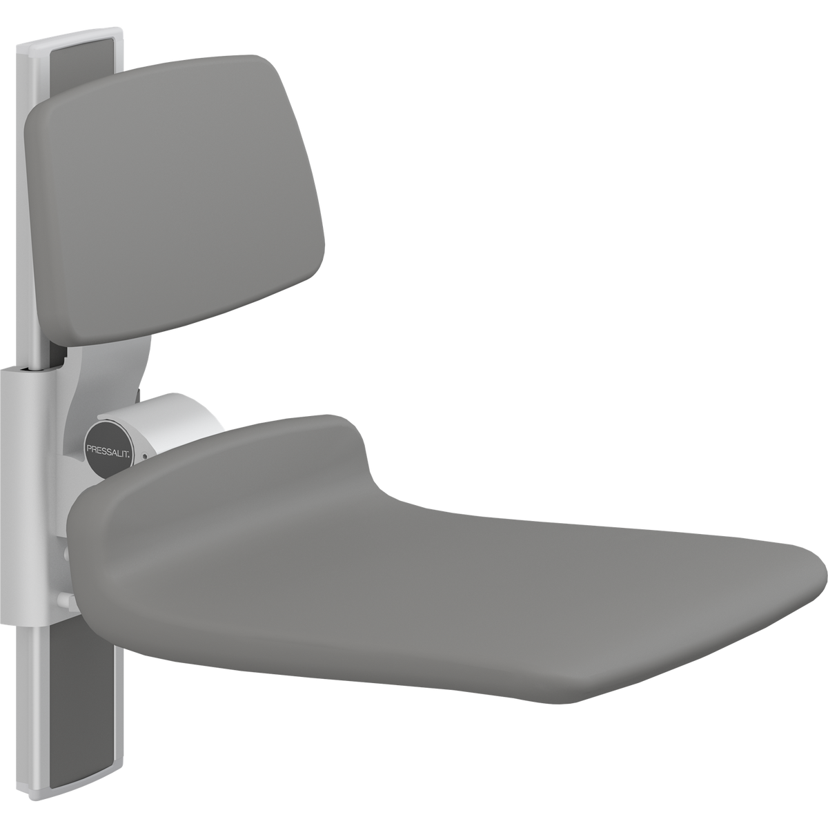 Pressalit PLUS shower seat – 450 mm Manual – Backrest Only, Standard Seat, Anthracite