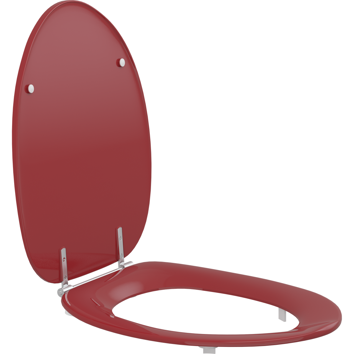 Pressalit Dania toilet seat with cover, red