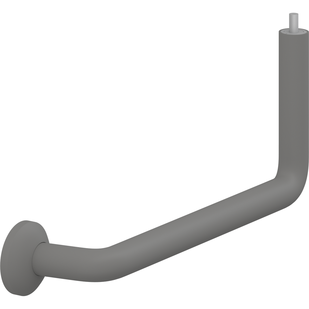 Pressalit PLUS angled tube piece 400 x 154 mm, right