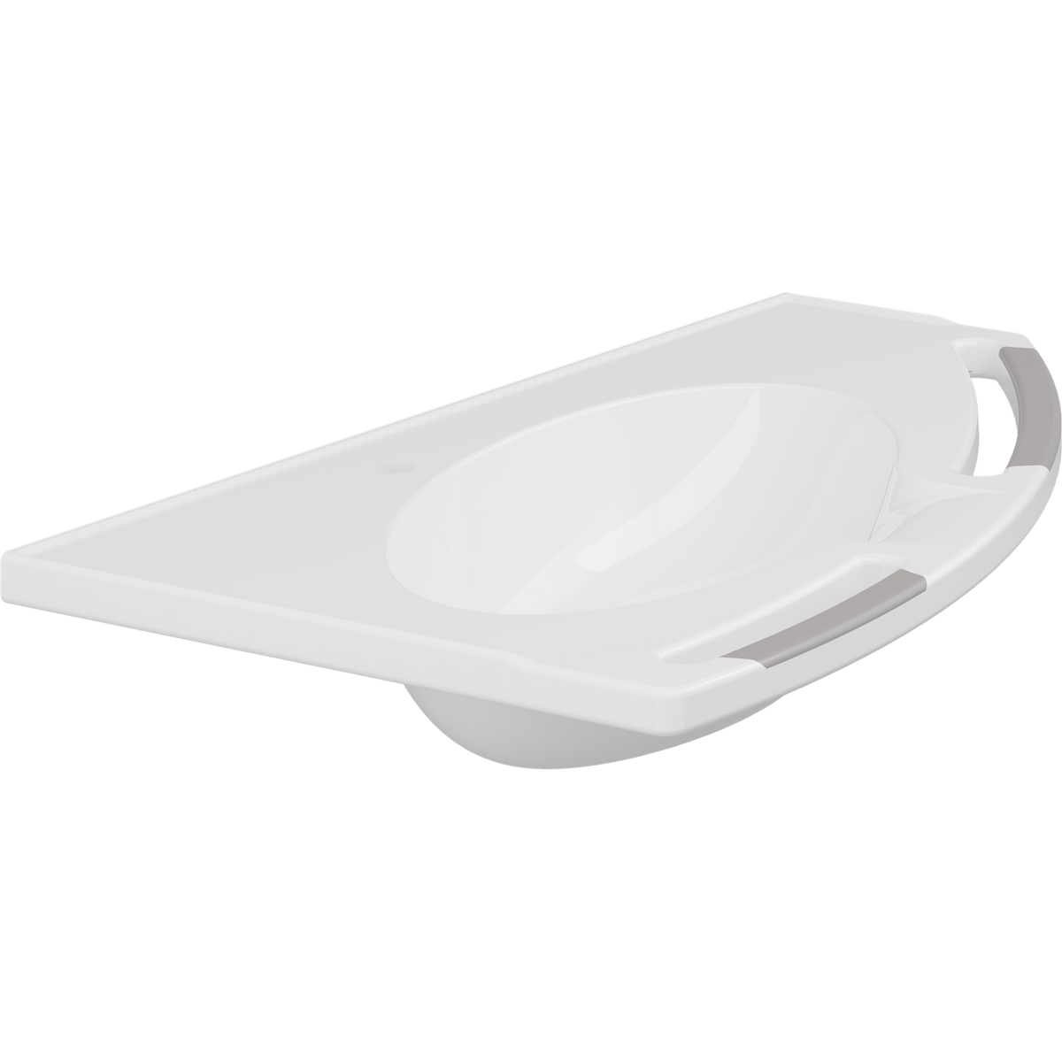 Pressalit MATRIX ANGLE DEEP wash basin, right-facing, without overflow