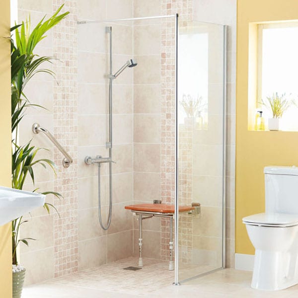 AKW Level Best Full Height Glass Wet Room Shower Screen, photo 4
