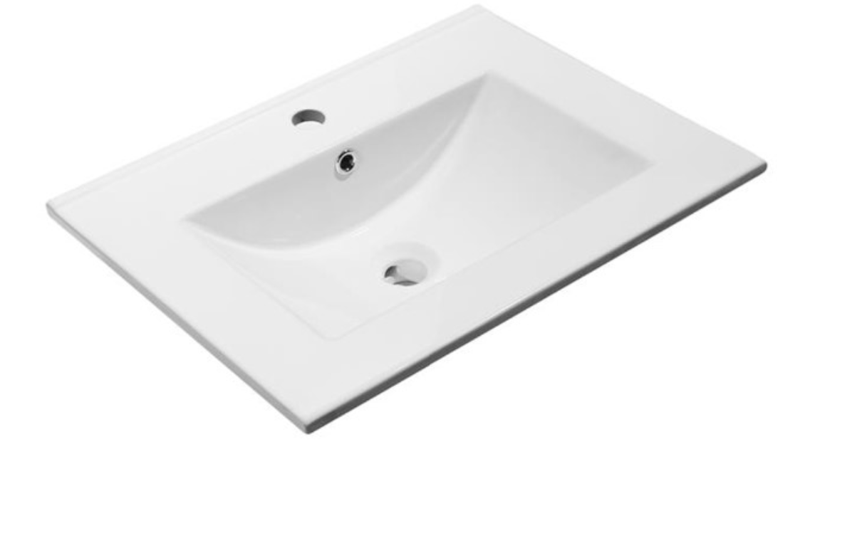 Kartell K-VIT Purity 600mm Floor Standing Draw Unit With Ceramic Basin- Silver Oak (PSO600DR-FUR057PU)
