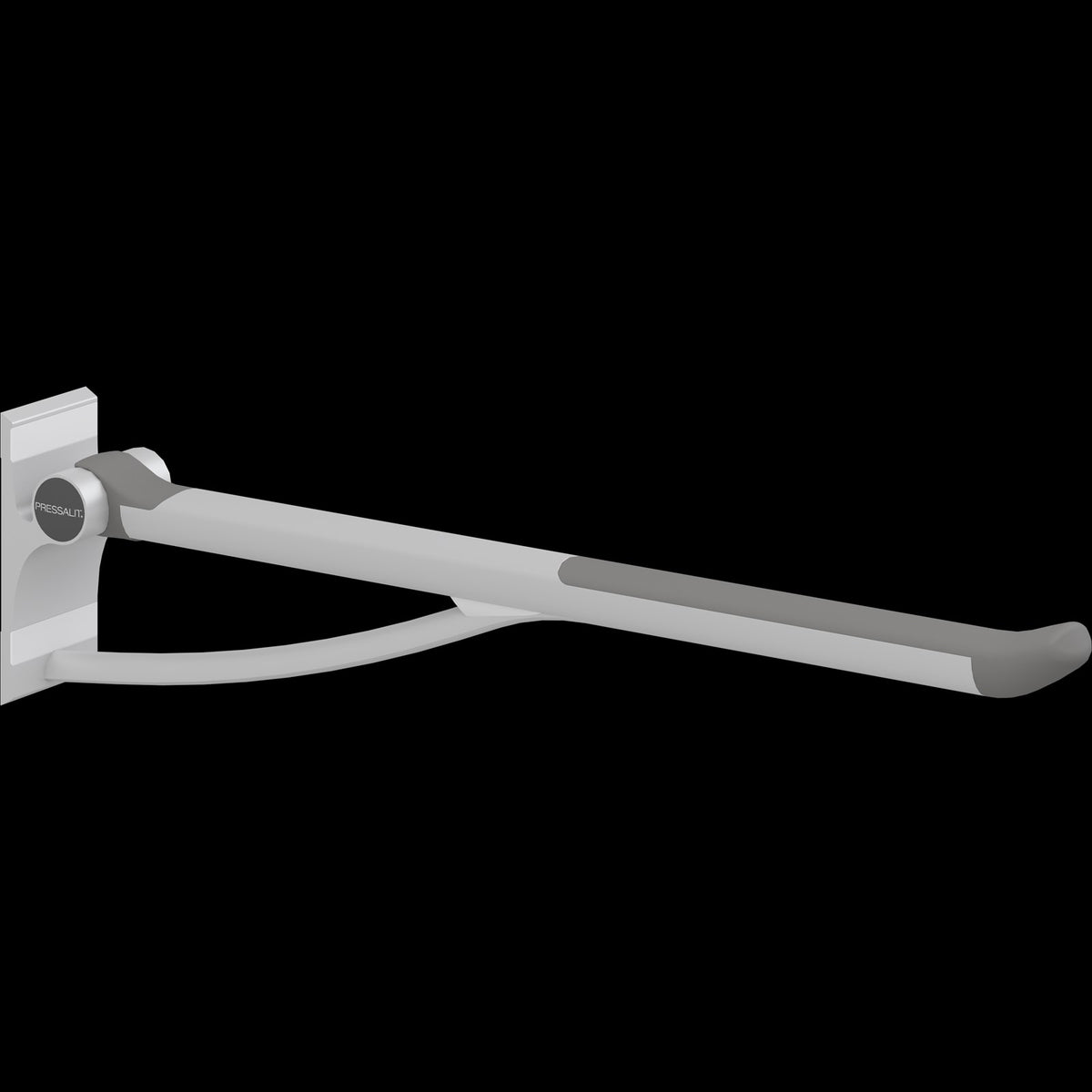 Pressalit PLUS Support Arm, Fixed Height – Anthracite Grey