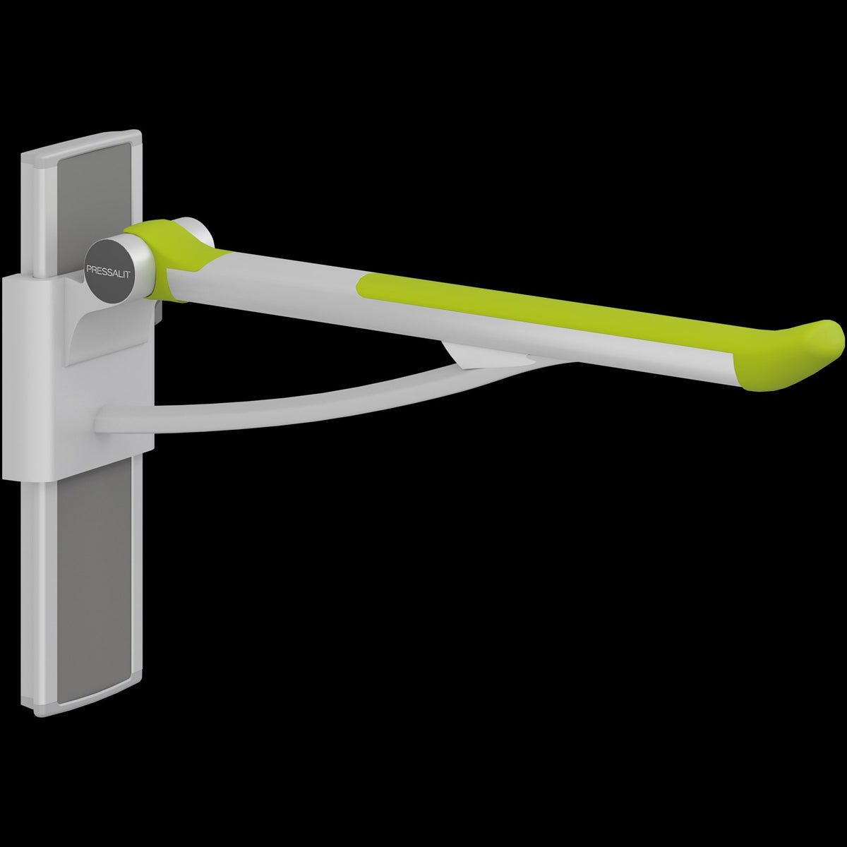 Pressalit PLUS Support Arm, Height Adjustable, Wall-Mounted – Lime Green