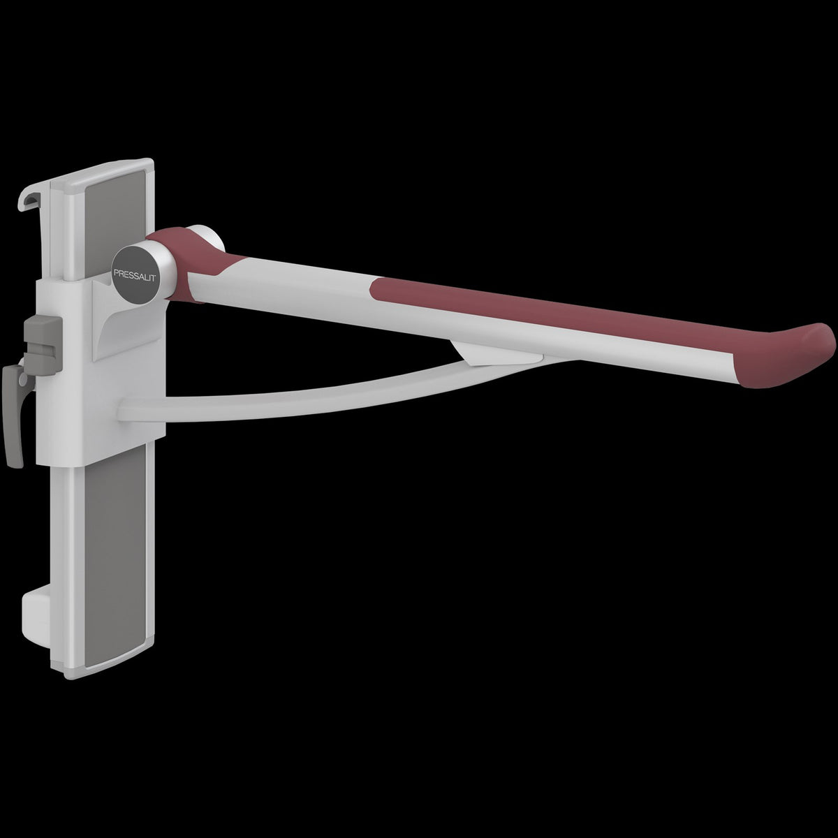 Pressalit PLUS Support Arm, Height & Sideways Adjustable – Red