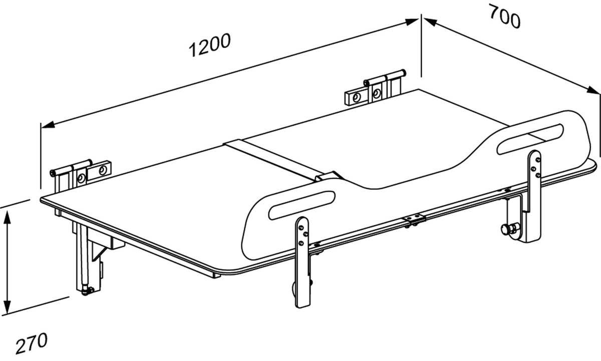 Pressalit CT 5000 dimension drawing