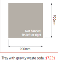 AKW Sulby Step-In Shower Tray with Built-In Gravity Waste, photo 6