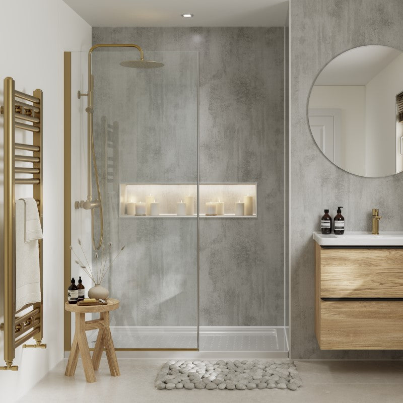 Multipanel Contemporary Arctic Stone Bathroom Wall Panel – Textured Matt, photo 5