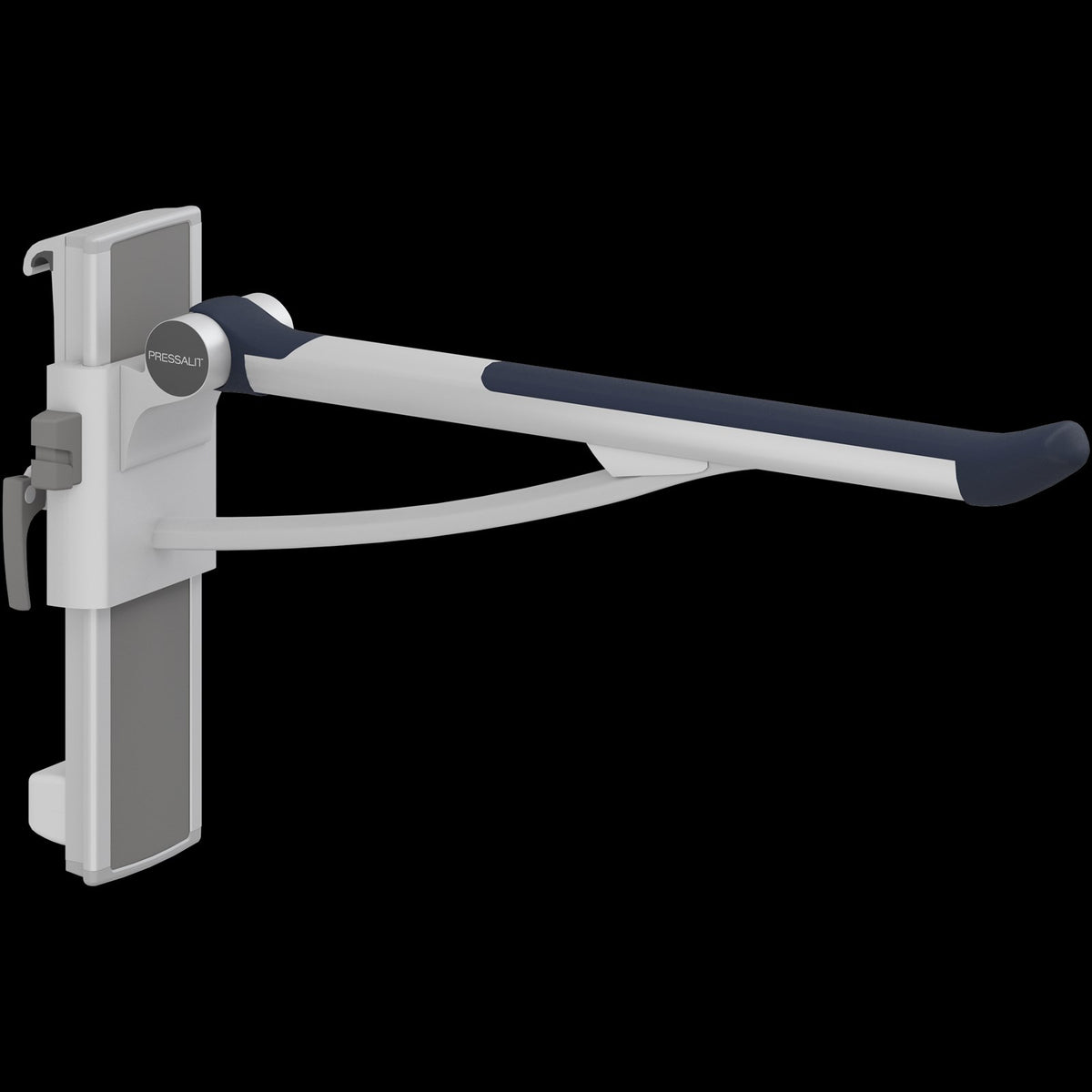 Pressalit PLUS Support Arm, Height & Sideways Adjustable – Dark Blue