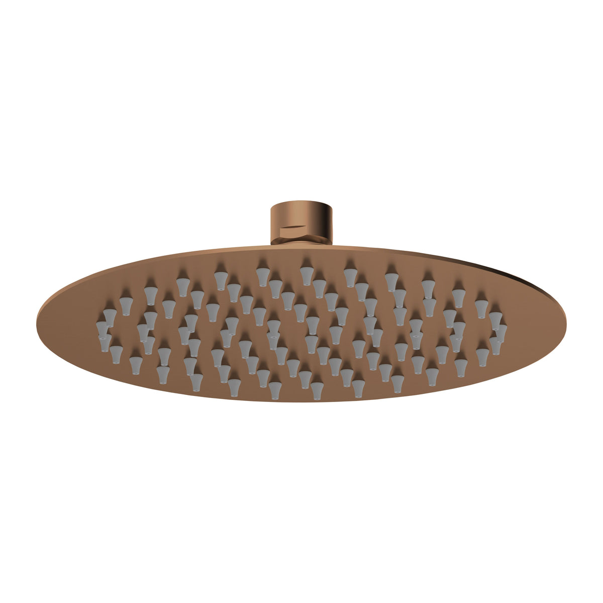 Nuie 200mm Round Fixed Shower Head – Brushed Bronze