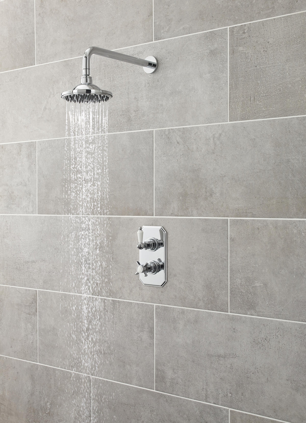 Nuie Victorian Edwardian Twin Thermostatic Shower Valve – Chrome