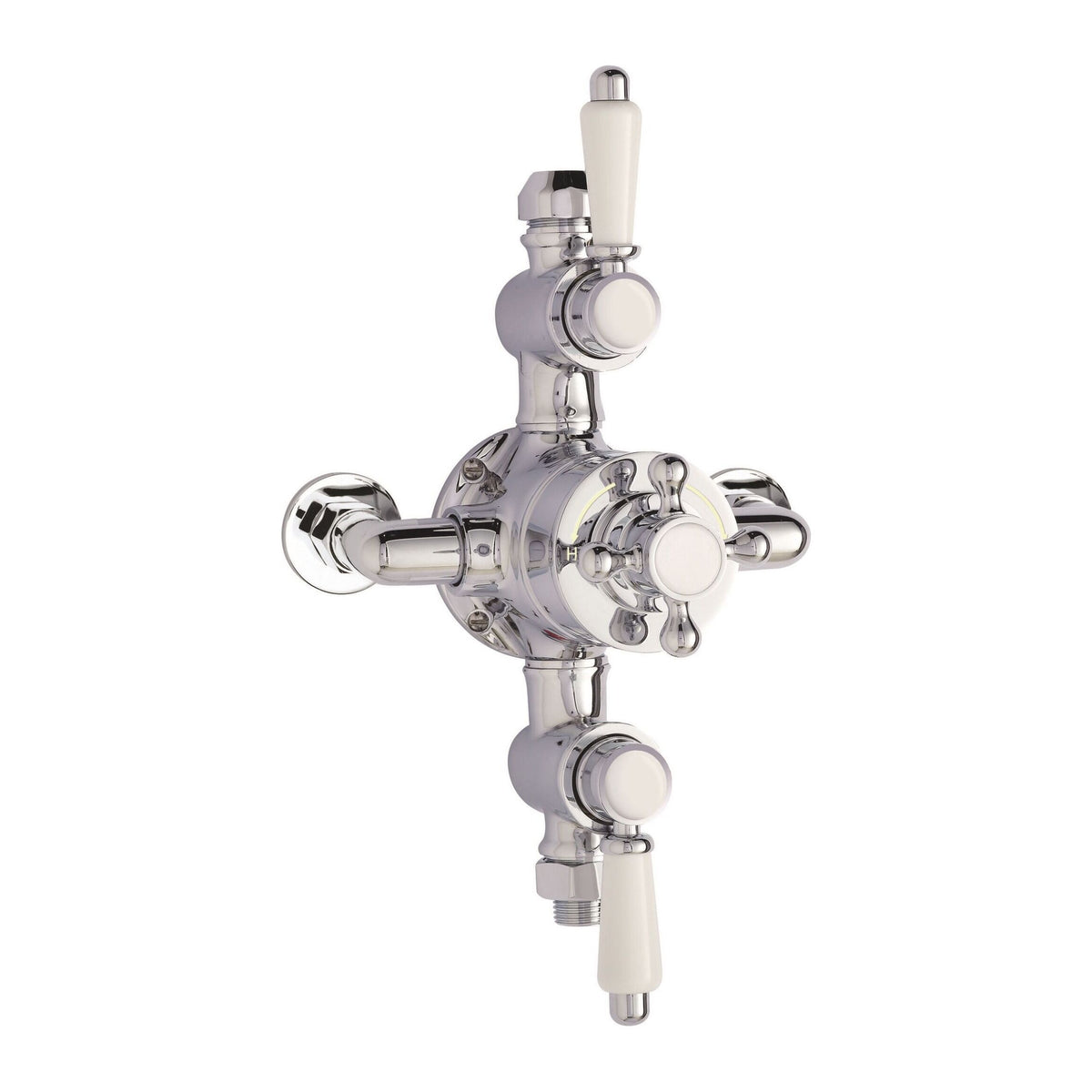 Nuie Victorian Triple Thermostatic Shower Valve – 333mm High – Chrome, photo 2