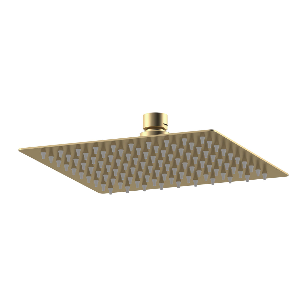 Nuie Square Fixed Shower Head – Brushed Brass